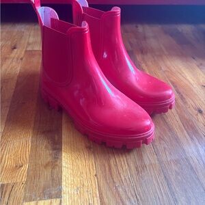 Red Women's Rain Boots